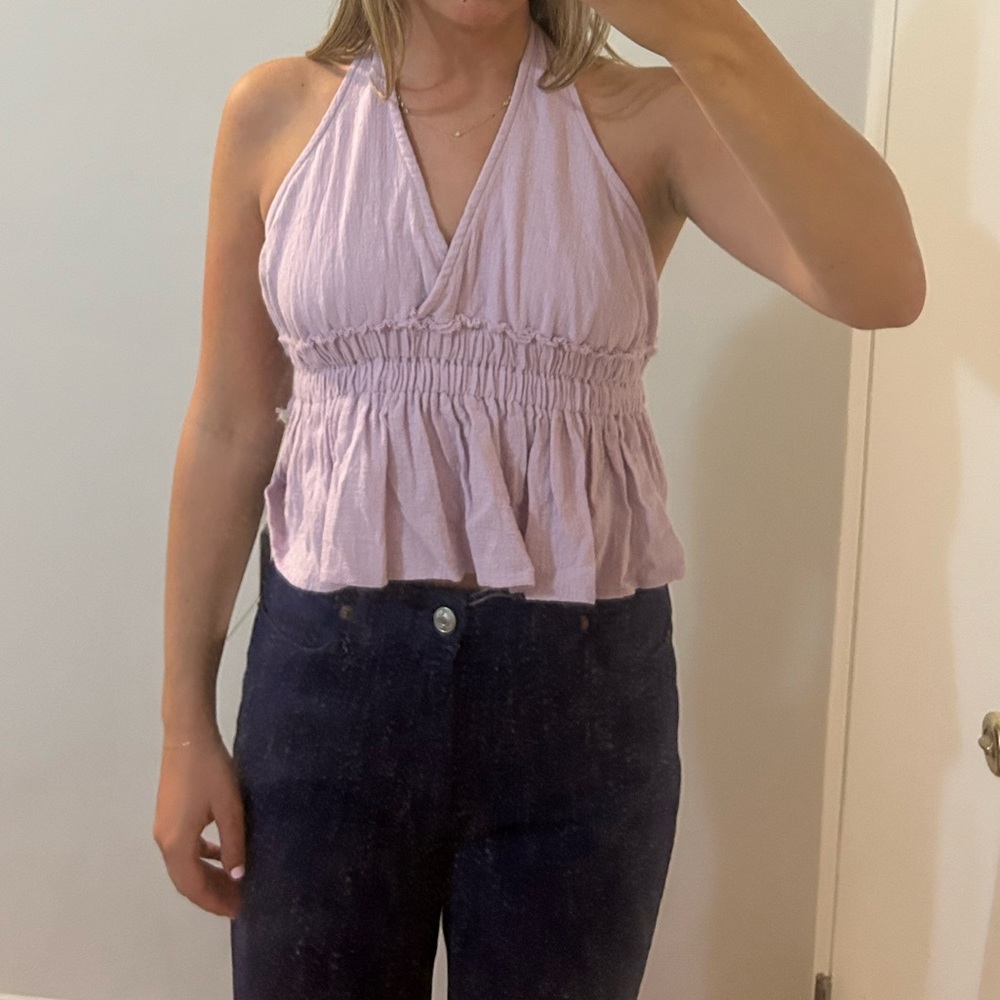 NEVER WORN OCEAN DRIVE LAVENDER BLOUSE